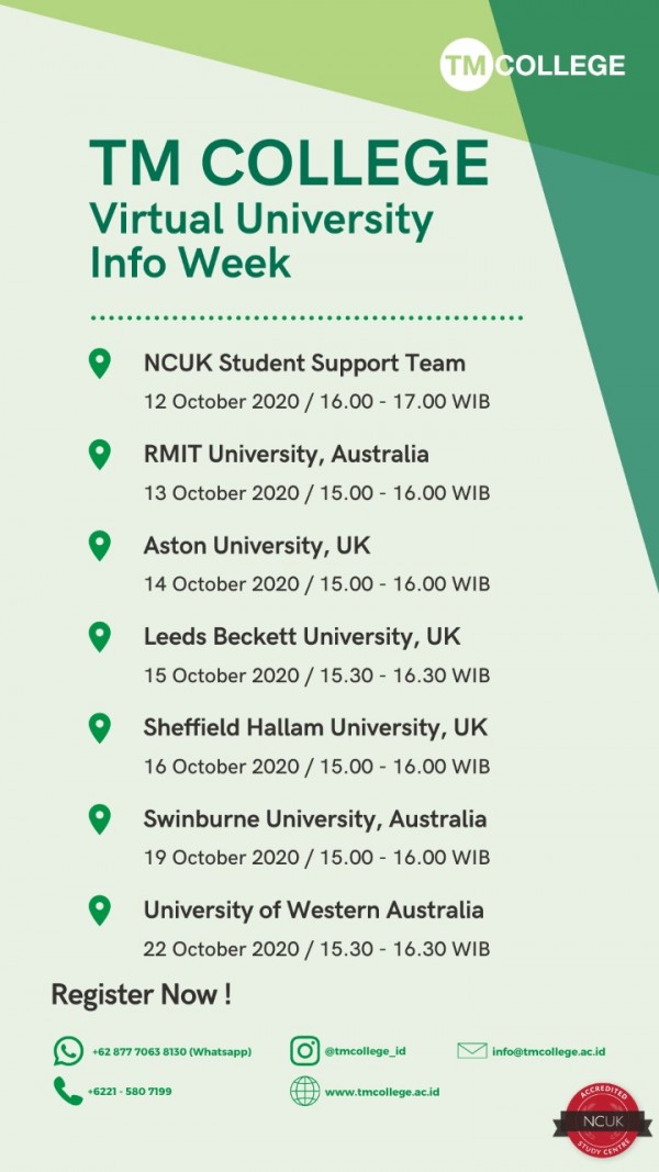 TM College – University Info Week – TM COLLEGE by NCUK